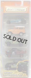 2010 MATCHBOX 5PACK - DESERT ADVENTURE No.9 【2006 Dune Buggy  / '68 Toyota Land Cruiser / Sahara Survivor / Rock Shocker / Jeep Wrangler Camper 】