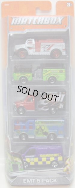 画像1: 2012 MATCHBOX 5PACK - EMT (Highway Pumpe / Pierce Dash Fire Engine / 2008 Ford E-350 Ambulance / Hazard Squad /1995 Ford Transit Van ) 