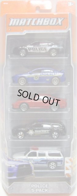 画像1: 2012 MATCHBOX 5PACK - POLICE (Ford Police Interceptor / Mitsubishi Lancer Evolution X Police / Porsche 911 Turbo / Dodge Magnum / 2000 Chevrolet Suburban)