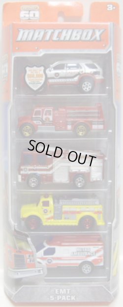 画像1: 2013 MATCHBOX 5PACK  【EMT】 2012 Ford Explorer Interceptor/International Pumper/Dennis Sabre/Highway Fire Pumper/2004 Ambulance