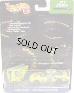 画像1: 2000 HOT WHEELS RACING PIT CREW 【#9 TEAM TRACK GEAR ROUSH RACING/FORD TAURUS and TOOL BOX】　YELLOW/RR