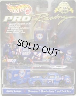画像1: 1998 HOT WHEELS PRO RACING PIT CREW 【#74 TEAM FINA RANDY LA JOIE/CHEVROLET MONTE CARLO and TOOL BOX】　BLUE/RR