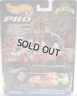 画像1: 1998 HOT WHEELS PRO RACING PIT CREW 【#35 TEAM TABASCO TODD BODINE/PONTIAC GRAND PRIX and TOOL BOX】　ORANGE/RR