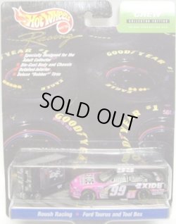 画像1: 2000 HOT WHEELS RACING PIT CREW 【#99 TEAM EXIDE ROUSH RACING/FORD TAURUS and TOOL BOX】　PINK-BLACK/RR