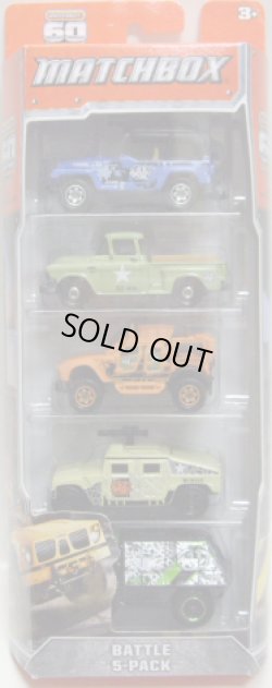 画像1: 2013 MATCHBOX 5PACK  【BATTLE】 Jeep Wrangler 1998/GMC Stepside Pickup 1957(EX)/OshKosh M-ATV/Hummer(EX)/Armored Response Vehicle(EX)