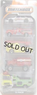 2014 MATCHBOX 5PACK  【FIRE COMMAND】 2006 Ford Crown Victoria(EX)/1952 Seagrave Fire Truck/Fire Engine/Flame Smasher(EX)/Blaze Blitzer