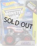 2014 MONSTER JAM included MONSTER JAM FIGURE! 【CAPTAIN AMERICA】 WHITE