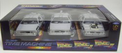 画像1: 1/24 WELLY "BACK TO THE FUTURE" 【DELOREAN TIME MACHINE TRILOGY 3CAR PACK】　GRAY/RR