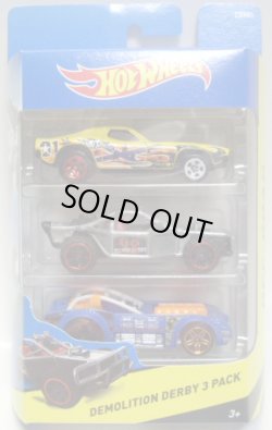 画像1: 2015 HOT WHEELS 3PACK 【DEMOLITION DERBY】 Dixie Challenger / Roll Cage / Piledriver