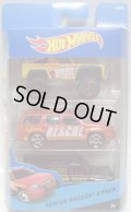 2015 HOT WHEELS 3PACK 【RESCUE RACERS】 Custom Ford Bronco / '07 Chevy Tahoe / HW Rapid Responde