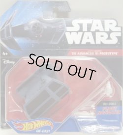 画像1: 2015 HW STAR WARS STARSHIP 【"DARTH VADER'S" TIE ADVANCED X1 PROTOTYPE】　BLACK-GRAY (BLACK CARD)