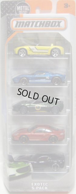 画像1: 2016 MATCHBOX 5PACK  【EXOTIC】Ford Shelby Cobra Concept/Ford GT40/Lotus Evora/Porsche 911 Turbo/Chevy Corvette ZR1