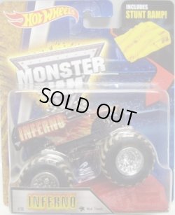 画像1: 2016 MONSTER JAM includes STUNT RAMP! 【INFERNO】 BLACK (MUD TREADS)