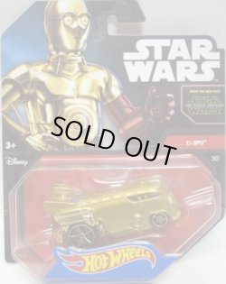 画像1: 2016 HW STAR WARS 【C-3PO (後輪ホイール・バリエーション】　GOLD/GOLD O5 (2015 BLACK CARD)