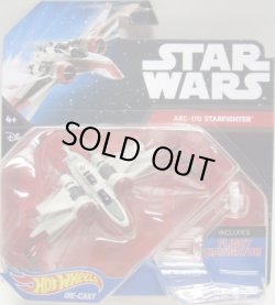 画像1: 2016 HW STAR WARS STARSHIP 【ARC-170 STARFIGHTER】　WHITE-RED (BLACK CARD)