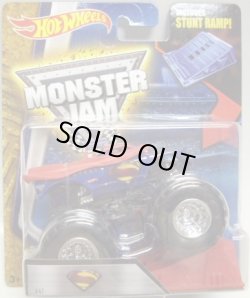 画像1: 2016 MONSTER JAM includes STUNT RAMP! 【SUPERMAN】 BLUE-RED（マントパーツ脱着可能）