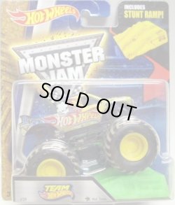 画像1: 2016 MONSTER JAM includes STUNT RAMP! 【TEAM HOT WHEELS】 BLACK (MUD TREADS)