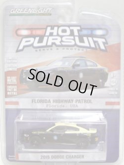 画像1: 2016 GREENLIGHT HOT PURSUIT S19 【2015 DODGE CHARGER】 BLACK-CREAM/RR (FLORIDA HIGHWAY PATROL) 