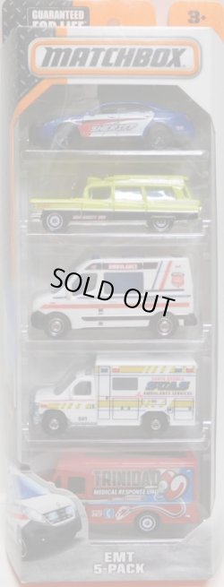 画像1: 2015 MATCHBOX 5PACK  【EMT】Ford Police Interceptor / 1963 Cadillac Ambulance / Renault Master Ambulance / Ford E-350 Ambulance / Express Delivery