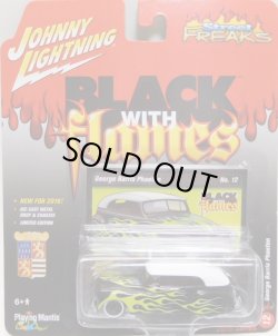 画像1: 2016 JOHNNY LIGHTNING - STREET FREAKS S2 【GEORGE BARRIS PHAETON】 BLACK-WHITE (BLACK WITH FLAMES)