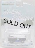 2016 GREENLIGHT HOBBY EXCLUSIVE HOLIDAY COLLECTION 【VOLKSWAGEN TYPE 2 PANEL VAN】 SILVER-BLUE/RR