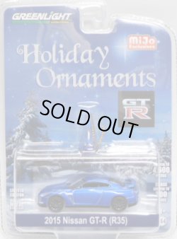 画像1: 2016 GREENLIGHT MIJO EXCLUSIVE HOLIDAY ORNAMENTS 【2015 NISSAN GT-R (R35)】 BLUE/RR (4600個限定）