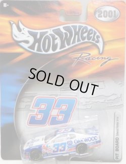 画像1: 2001 HOT WHEELS RACING "PIT BOARD"【#33 TEAM 33 OAKWOOD CHEVY MONTE CARLO】 WHITE-BLUE/RR