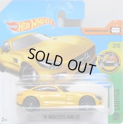 画像1: 【'15 MERCEDES-AMG GT】 YELLOW/5Y (NEW CAST) (インターナショナル・ショートカード) 