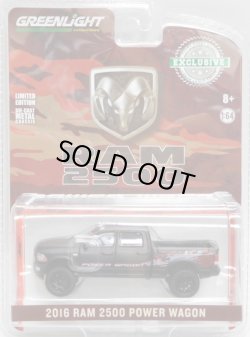 画像1: 2017 GREENLIGHT HOBBY EXCLUSIVE 【2016 RAM 2500 POWER WAGON】  FLAT BLACK/RR