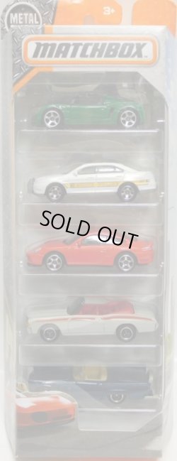 画像1: 2017 MATCHBOX 5PACK 【OPEN ROAD CRUISERS】Opel Speedster / Ford Police Interceptor / Porsche 911 Turbo / ´71 Chevy Chevelle /´57 Ford Thunderbird