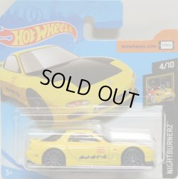 画像1: 【'95 MAZDA RX-7】 YELLOW/10SP (ホットウィールTAMPO)(インターナショナル・ショートカード）