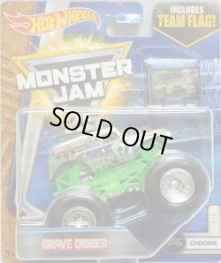 画像1: 2017 MONSTER JAM includes TEAM FLAG! 【GRAVE DIGGER】 ZAMAC (CHROME)