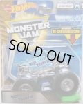 2018 MONSTER JAM includes RE-CRUSHABLE CAR! 【BLUE THUNDER】 CLEAR BLUE (X-RAY BODY)