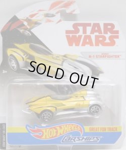 画像1: 2018 HW STAR WARS CARSHIPS 【NABOO N-1 STARFIGHTER】　YELLOW/5Y (2018 WHITE CARD)