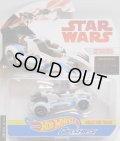 2018 HW STAR WARS CARSHIPS 【RESISTANCE SKI SPEEDER】 WHITE-BLUE/J5 (2018 WHITE CARD)