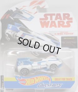 画像1: 2018 HW STAR WARS CARSHIPS 【RESISTANCE A-WING FIGHTER】 WHITE-BLUE/J5 (2018 WHITE CARD)