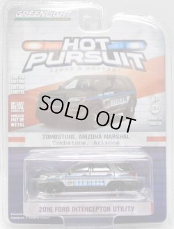 画像1: 2018 GREENLIGHT HOT PURSUIT S26 【2016 FORD INTERCEPTOR UTILITY】 GUNMET/RR (TOMBSTONE, ARIZONA MARSHAL)