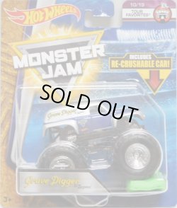 画像1: 2018 MONSTER JAM includes RE-CRUSHABLE CAR! 【GRAVE GIGGER THE LEGEND】 SILVER-BLUE (TOUR FAVORITES)