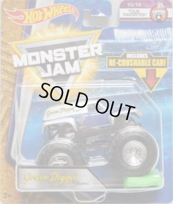 画像1: 2018 MONSTER JAM includes RE-CRUSHABLE CAR! 【GRAVE GIGGER THE LEGEND】 SILVER-BLUE (TOUR FAVORITES)