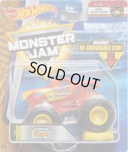 画像1: 2018 MONSTER JAM includes RE-CRUSHABLE CAR! 【CAROLINA CRUSHER】 RED (EPIC ADDITIONS)(2018 NEW LOOK!)