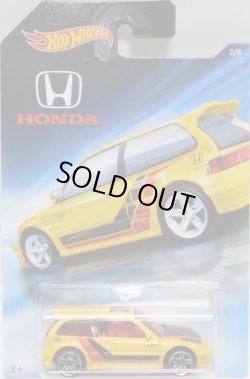 画像1: 2018 HW HONDA 70th ANNIVERSARY SERIES 【'90 HONDA CIVIC EF】 YELLOW/PR5