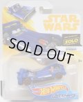 2018 HW STAR WARS CARSHIPS 【"Solo : A Star Wars Story" HAN SOLO SPEEDER】 BLUE/SK5 (2018 WHITE-YELLOW CARD)(予約不可）