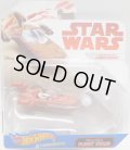 2018 HW STAR WARS STARSHIP 【LUKE SKYWALKER'S LANDSPEEDER】　FLAT LT.RED (2018 WHITE CARD)