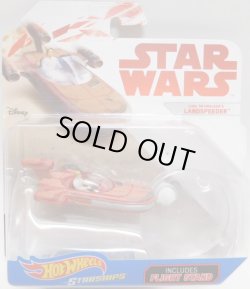 画像1: 2018 HW STAR WARS STARSHIP 【LUKE SKYWALKER'S LANDSPEEDER】　FLAT LT.RED (2018 WHITE CARD)