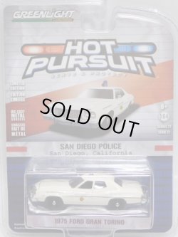 画像1: 2018 GREENLIGHT HOT PURSUIT S27 【1975 FORD GRAN TORINO】 CREAM/RR (SAN DIEGO POLICE)