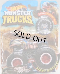 画像1: 2018 HW MONSTER TRUCKS! 【STARS & STRIPES】 DK.BLUE (includes COLLECTABLE WHEEL!)