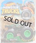 2018 HW MONSTER TRUCKS! 【SKELETON CREW HOT WHEELS】 BLACKGREEN (includes COLLECTABLE WHEEL!)