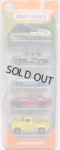 2018 MATCHBOX 5PACK 【COFFEE CRUISERS】'63 Cadillac Hearse /´56 Buick Century Police/´61 Jaguar E-Type Coupe/Dodge Viper RT/10/´56 Ford Pick-Up(MOONEYES)