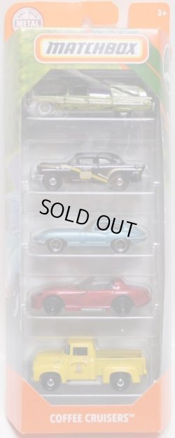 画像1: 2018 MATCHBOX 5PACK 【COFFEE CRUISERS】'63 Cadillac Hearse /´56 Buick Century Police/´61 Jaguar E-Type Coupe/Dodge Viper RT/10/´56 Ford Pick-Up(MOONEYES)