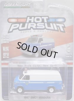 画像1: 2018 GREENLIGHT HOT PURSUIT S28 【1987 GMC VANDURA】 WHITE-BLUE/RR (N.Y.P.D)